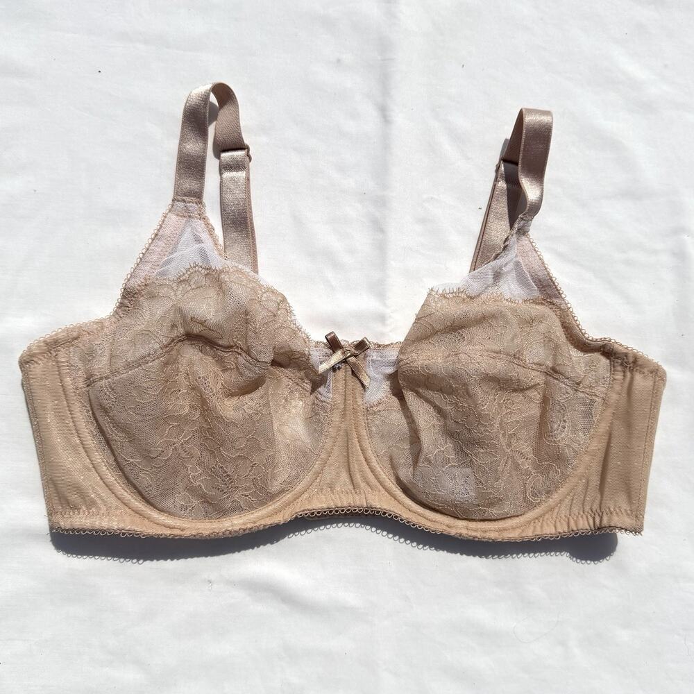 Wacoal Retro Chic Lace Underwire Bra 38C Beige 855186